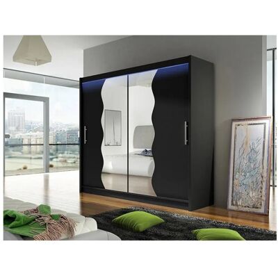 Armoire Atlanta 125 Noir - Wardrobe - Publicité Armoire Atlanta 125 Noir - Wardrobe - Publicité