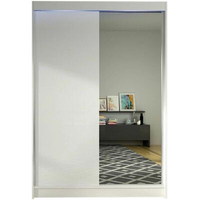 MUEBLES Atlanta 147 - Posuvné dveře, LED, 5 polic - Šatník MUEBLES Atlanta 147 - Posuvné dveře, LED, 5 polic - Šatník