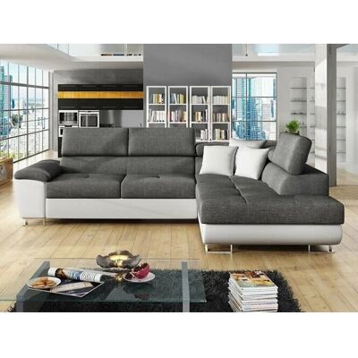 Mobilier1 - Sofá en L con Almacenamiento - 166 - Gris Mobilier1 - Sofá en L con Almacenamiento - 166 - Gris