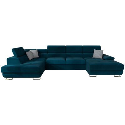 MOBILIER1 Sofá esquina en forma de U terciopelo - Sofá MOBILIER1 Sofá esquina en forma de U terciopelo - Sofá