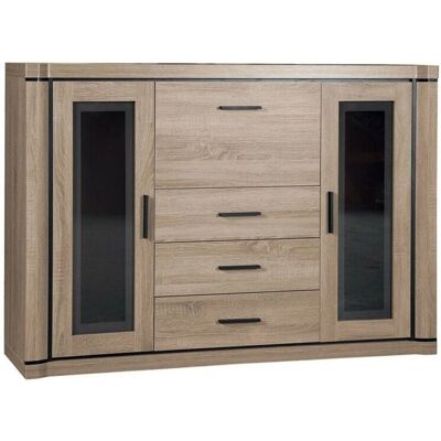 Vitrina Stanton D106 Sonomaoak - Dveře & Šuplíky - Nábytek Vitrina Stanton D106 Sonomaoak - Dveře & Šuplíky - Nábytek