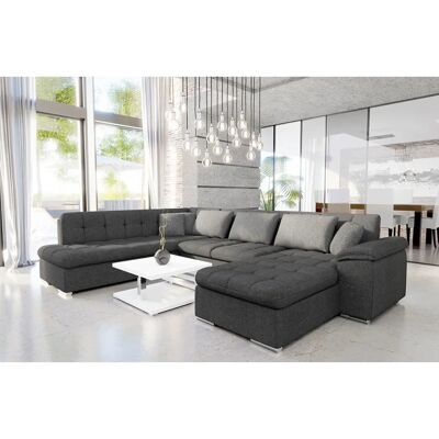 Sofá rincón gris MUEBLES - 126 - Función de dormir - Caja de almacenamiento Sofá rincón gris MUEBLES - 126 - Función de dormir - Caja de almacenamiento