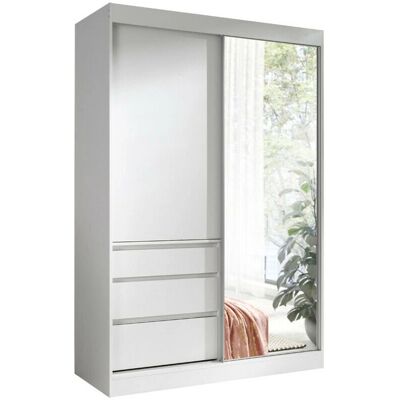 MUEBLES Toledo 115 Bílé posuvné šatní skříně - Wardrobe MUEBLES Toledo 115 Bílé posuvné šatní skříně - Wardrobe