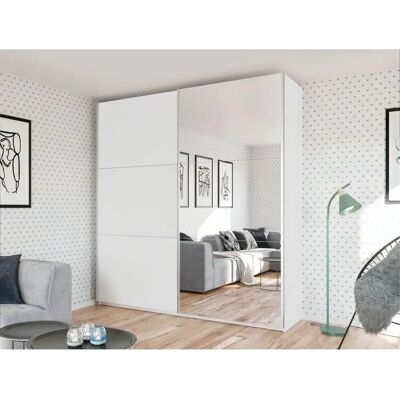 MUEBLES Honolulu 232 Šatní skříň - 9 polic, Bílá, 244x225x65cm MUEBLES Honolulu 232 Šatní skříň - 9 polic, Bílá, 244x225x65cm