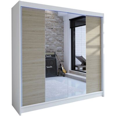 Muebles Bílá + Sonoma dub 138 - Skříň Muebles Bílá + Sonoma dub 138 - Skříň