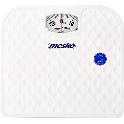 Mesko MS8160 Mechanische Personenwaage - 130kg Analog Badezimmerwaage Mesko MS8160 Mechanische Personenwaage - 130kg Analog Badezimmerwaage