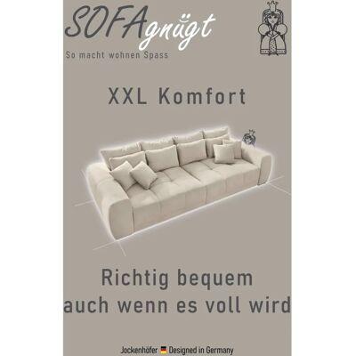 JOCKENHÖFER GRUPPE Moldau Hellgraues Sofa - Sofa JOCKENHÖFER GRUPPE Moldau Hellgraues Sofa - Sofa