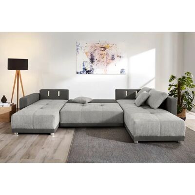 JOCKENHÖFER GRUPPE Orlando U-Form Sofa - Microfaser-Chenille, Grau, 337cm JOCKENHÖFER GRUPPE Orlando U-Form Sofa - Microfaser-Chenille, Grau, 337cm