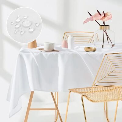 Room99 AURA Tablecloth 130x180 cm Rectangle White - Tablecloth Room99 AURA Tablecloth 130x180 cm Rectangle White - Tablecloth