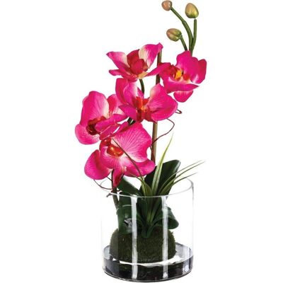 Atmosphera Créateur d'intérieur Różowa Sztuczna Orchidea - Sztuczna Orchidea w Szklanym Wazonie Atmosphera Créateur d'intérieur Różowa Sztuczna Orchidea - Sztuczna Orchidea w Szklanym Wazonie