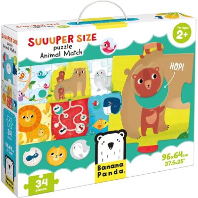 Puzzle Jumbo Animal Match de Banana Panda - Jouet éducatif pour enfants - Publicité Puzzle Jumbo Animal Match de Banana Panda - Jouet éducatif pour enfants - Publicité