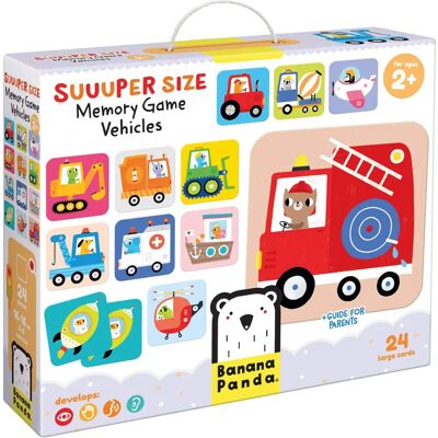 Jeu de mémoire Banana Panda Taille Extra Véhicules - 16x16cm - 2+ - Publicité Jeu de mémoire Banana Panda Taille Extra Véhicules - 16x16cm - 2+ - Publicité