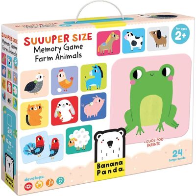 Jeu de Mémoire Jumbo Banana Panda - Animaux de la Ferme - Publicité Jeu de Mémoire Jumbo Banana Panda - Animaux de la Ferme - Publicité