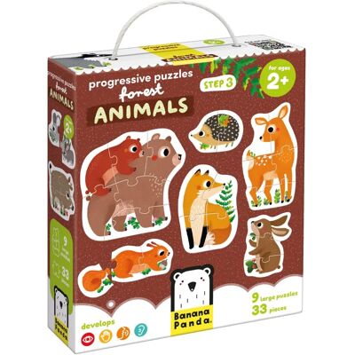 Puzzle Animaux de la Forêt Banana Panda - Set de 9 pièces pour tout-petits - Publicité Puzzle Animaux de la Forêt Banana Panda - Set de 9 pièces pour tout-petits - Publicité