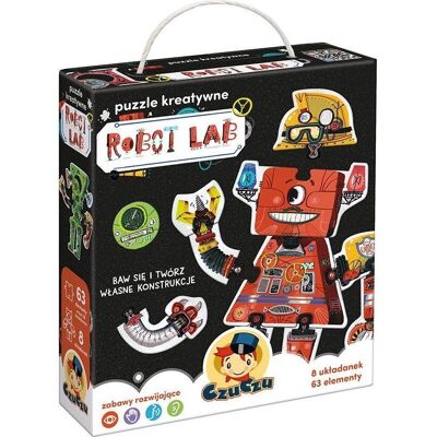 Puzzle laboratoire de robots CZUCZU - Créatif 63 pièces multicolores - Publicité Puzzle laboratoire de robots CZUCZU - Créatif 63 pièces multicolores - Publicité