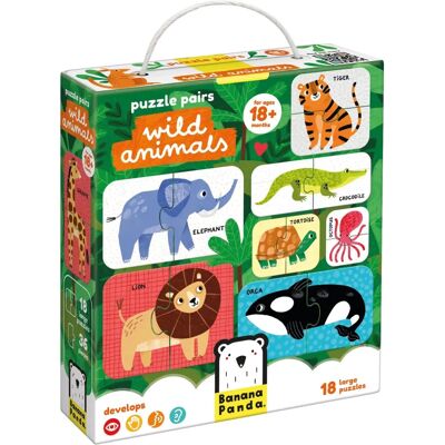 Puzzle Animaux Sauvages Banana Panda - 36 Pièces - Publicité Puzzle Animaux Sauvages Banana Panda - 36 Pièces - Publicité