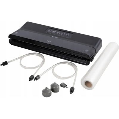 Huslog Sigillatore sottovuoto - 125W - Nero - Macchina per alimenti Huslog Sigillatore sottovuoto - 125W - Nero - Macchina per alimenti