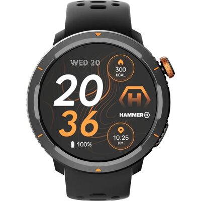 Hammer Black Smartwatch 1.43" AMOLED Health & Sports Tracker Hammer Black Smartwatch 1.43" AMOLED Health & Sports Tracker