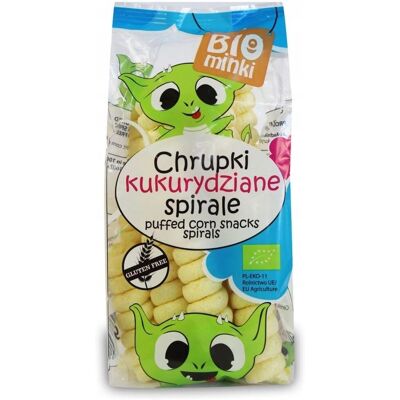 Biologiczne czipsy kukurydziane spirale bezglutenowe 60 g - BIOMINKI Biologiczne czipsy kukurydziane spirale bezglutenowe 60 g - BIOMINKI