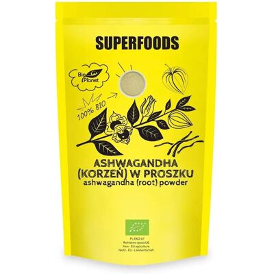 BIO PLANET Proszek z korzenia Ashwagandha - Ulga od stresu i witalność BIO PLANET Proszek z korzenia Ashwagandha - Ulga od stresu i witalność