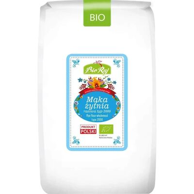 BIO RAJ Mąka żytnia razowa typ 2000 - Mąka BIO RAJ Mąka żytnia razowa typ 2000 - Mąka