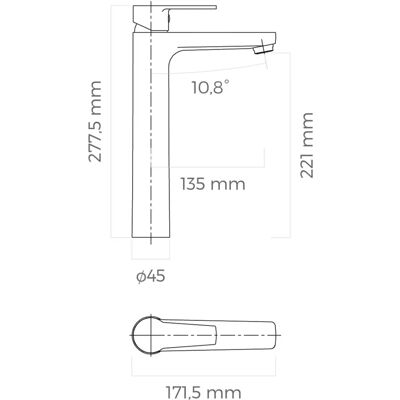Oltens Jog Umywalkowa bateria - Mosiądz, Chrom, 22,1cm Oltens Jog Umywalkowa bateria - Mosiądz, Chrom, 22,1cm