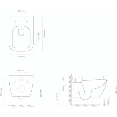 Oltens Vernal Wand-WC - SmartClean Keramik Weiß Oltens Vernal Wand-WC - SmartClean Keramik Weiß