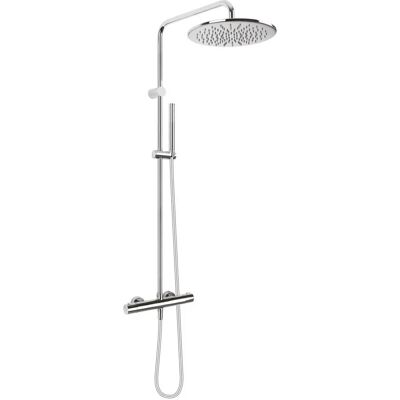 OLTENS Boran Duschsystem - Aufputz-Thermostat - Stabhandbrause - Kopfbrause rund OLTENS Boran Duschsystem - Aufputz-Thermostat - Stabhandbrause - Kopfbrause rund