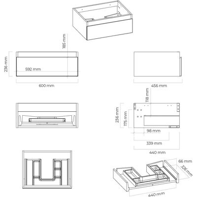 OLTENS - Vernal Waschtischunterschrank - 1 Schublade OLTENS - Vernal Waschtischunterschrank - 1 Schublade