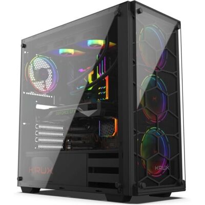Krux KRX0007 Computergehäuse - Schwarz - ATX, Micro ATX, Mini ITX Krux KRX0007 Computergehäuse - Schwarz - ATX, Micro ATX, Mini ITX