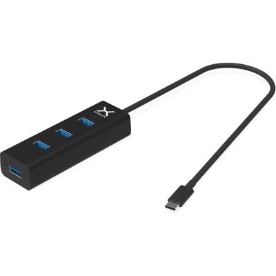 Hub USB Krux - 4 Porty, USB-C, Czarny - USB 3.0, Stacja dokująca Hub USB Krux - 4 Porty, USB-C, Czarny - USB 3.0, Stacja dokująca