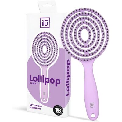 Escova de Dentes e Pente Ilū Lollipop Roxo - Desembaraçar & Cuidados Bucais Escova de Dentes e Pente Ilū Lollipop Roxo - Desembaraçar & Cuidados Bucais