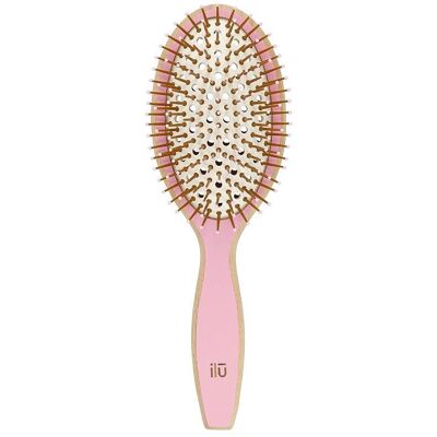 Ilū Pink Großer Ovaler Bambus Entwirbelbürste - Haarbürste Ilū Pink Großer Ovaler Bambus Entwirbelbürste - Haarbürste