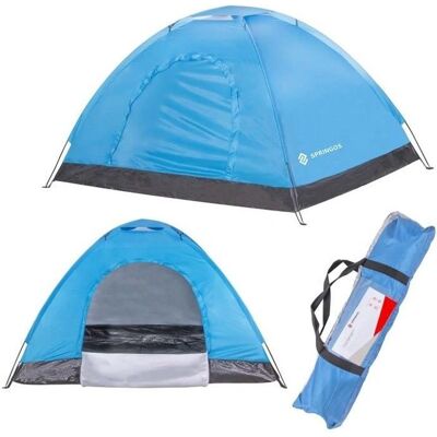 Tente Springos pour 2 Personnes avec Moustiquaire - Imperméable UV - Publicité Tente Springos pour 2 Personnes avec Moustiquaire - Imperméable UV - Publicité