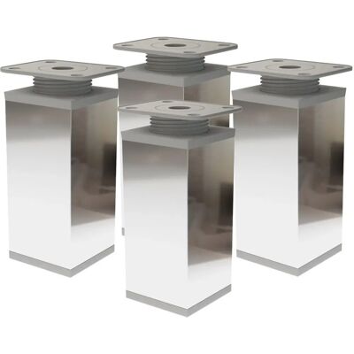 ALUSFERA - Pieds Métalliques Réglables - Set de 4 - Base en Aluminium - Hauteur 40mm - Publicité ALUSFERA - Pieds Métalliques Réglables - Set de 4 - Base en Aluminium - Hauteur 40mm - Publicité