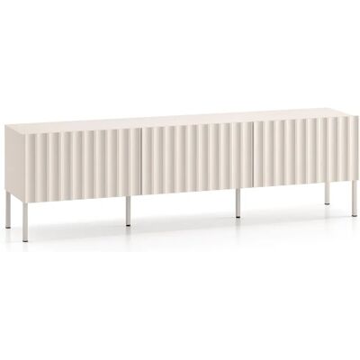 Selsey Ljusbeige TV-möbel med skulpterade fronter - 170 cm Selsey Ljusbeige TV-möbel med skulpterade fronter - 170 cm