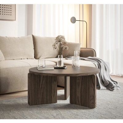 Preffines Walnuss-Finish Skandinavischer Couchtisch - Couchtisch Preffines Walnuss-Finish Skandinavischer Couchtisch - Couchtisch
