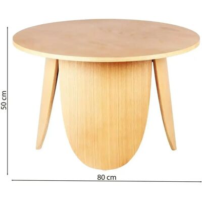 Selsey - Vivially - Runder Couchtisch - 80 cm - Eichenfinish Selsey - Vivially - Runder Couchtisch - 80 cm - Eichenfinish