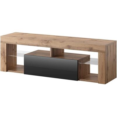 Selsey Bianko Mobile TV Moderno con Ripiani in Vetro - 140 cm Selsey Bianko Mobile TV Moderno con Ripiani in Vetro - 140 cm