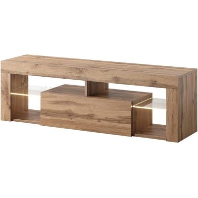 Selsey Bianko Mobile TV Moderno con LED - 140cm Quercia Dorata Selsey Bianko Mobile TV Moderno con LED - 140cm Quercia Dorata