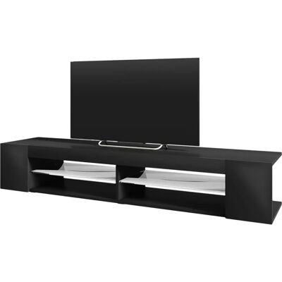 Selsey Mitchell Supporto TV Moderno - Console Elegante - 180cm - Nero Opaco & Lucido Selsey Mitchell Supporto TV Moderno - Console Elegante - 180cm - Nero Opaco & Lucido