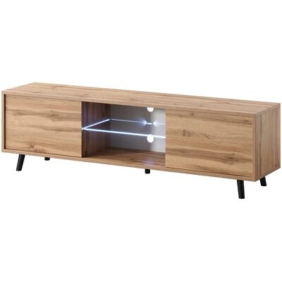 Mobile TV Lefyr Minimalista Stile Scandinavo - 140cm Quercia Dorata Mobile TV Lefyr Minimalista Stile Scandinavo - 140cm Quercia Dorata
