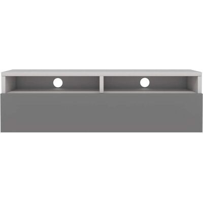 Selsey Rednaw - Mobile TV Moderno - 100cm, Bianco Opaco / Grigio Lucido Selsey Rednaw - Mobile TV Moderno - 100cm, Bianco Opaco / Grigio Lucido