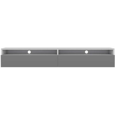 Selsey Rednaw - Meuble TV moderne blanc avec 2 niches & 2 tiroirs - 180cm - Publicité Selsey Rednaw - Meuble TV moderne blanc avec 2 niches & 2 tiroirs - 180cm - Publicité