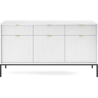 Selsey Stauraum-Schrank - 154cm - Weiß, 3 Türen, Modern Selsey Stauraum-Schrank - 154cm - Weiß, 3 Türen, Modern