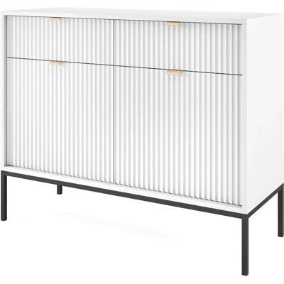 Selsey Blanc Meuble Moderne - 104cm - Deux Portes - Publicité Selsey Blanc Meuble Moderne - 104cm - Deux Portes - Publicité