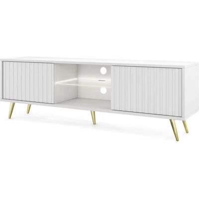 Meuble TV Selsey Bello 135cm - Design moderne et LED Meuble TV Selsey Bello 135cm - Design moderne et LED
