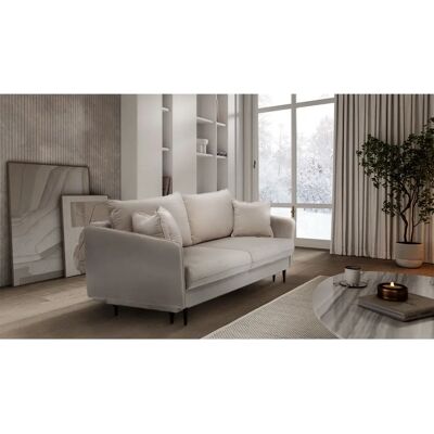 Selsey Canapé-Lit Moderne Velours Beige 221cm - Canapé-lit - Publicité Selsey Canapé-Lit Moderne Velours Beige 221cm - Canapé-lit - Publicité