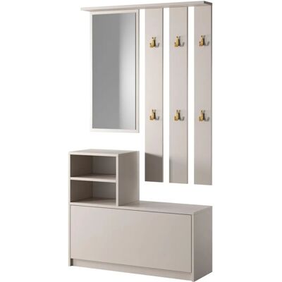 Selsey YESFIR - Entree-set met spiegel - 85cm - cachemira Selsey YESFIR - Entree-set met spiegel - 85cm - cachemira