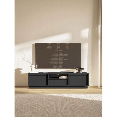 Selsey Fernsehschrank 3 Türen 3 Schubladen - 154 cm - Graphit Schwarz - evo Selsey Fernsehschrank 3 Türen 3 Schubladen - 154 cm - Graphit Schwarz - evo